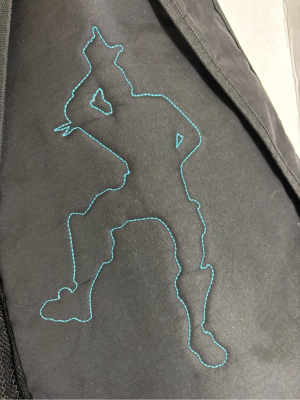 Fortnight Black Backpack with Blue Trim